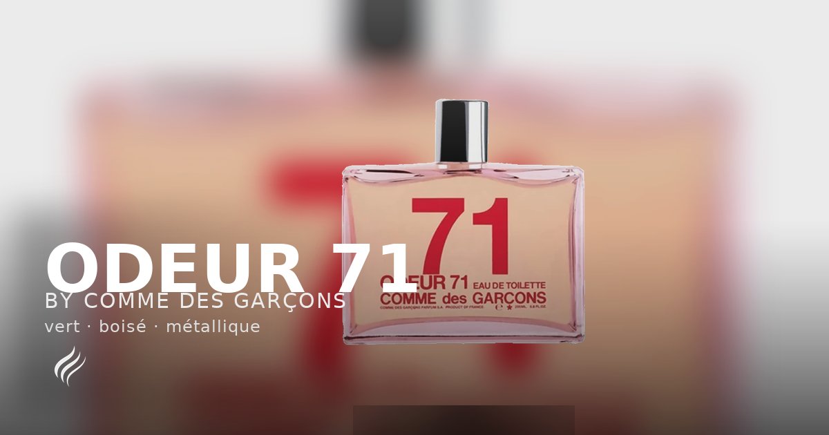 Comme des Garçons Odeur 71 – Parfum épicé mixte (2000) | Affinez